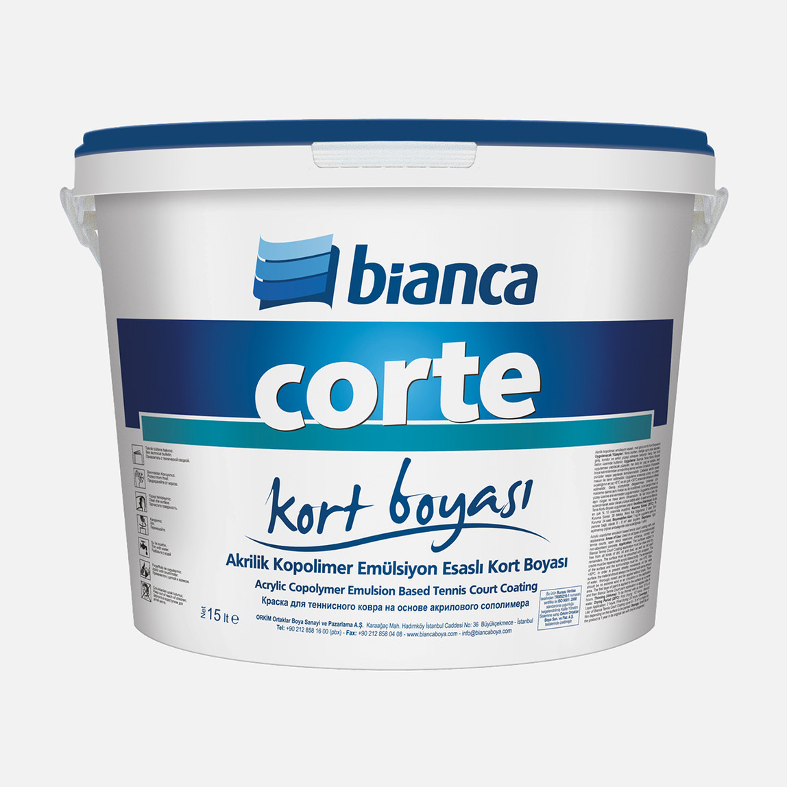    Bianca 15 L Corte Temiz Kortu Boyası Kırmızı  