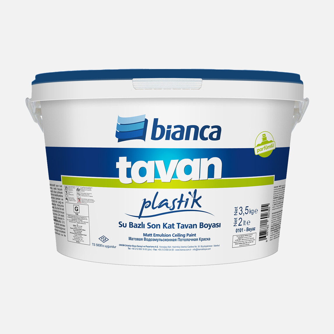    Bianca 3,5 KG Tavan Plastik Boya Beyaz  