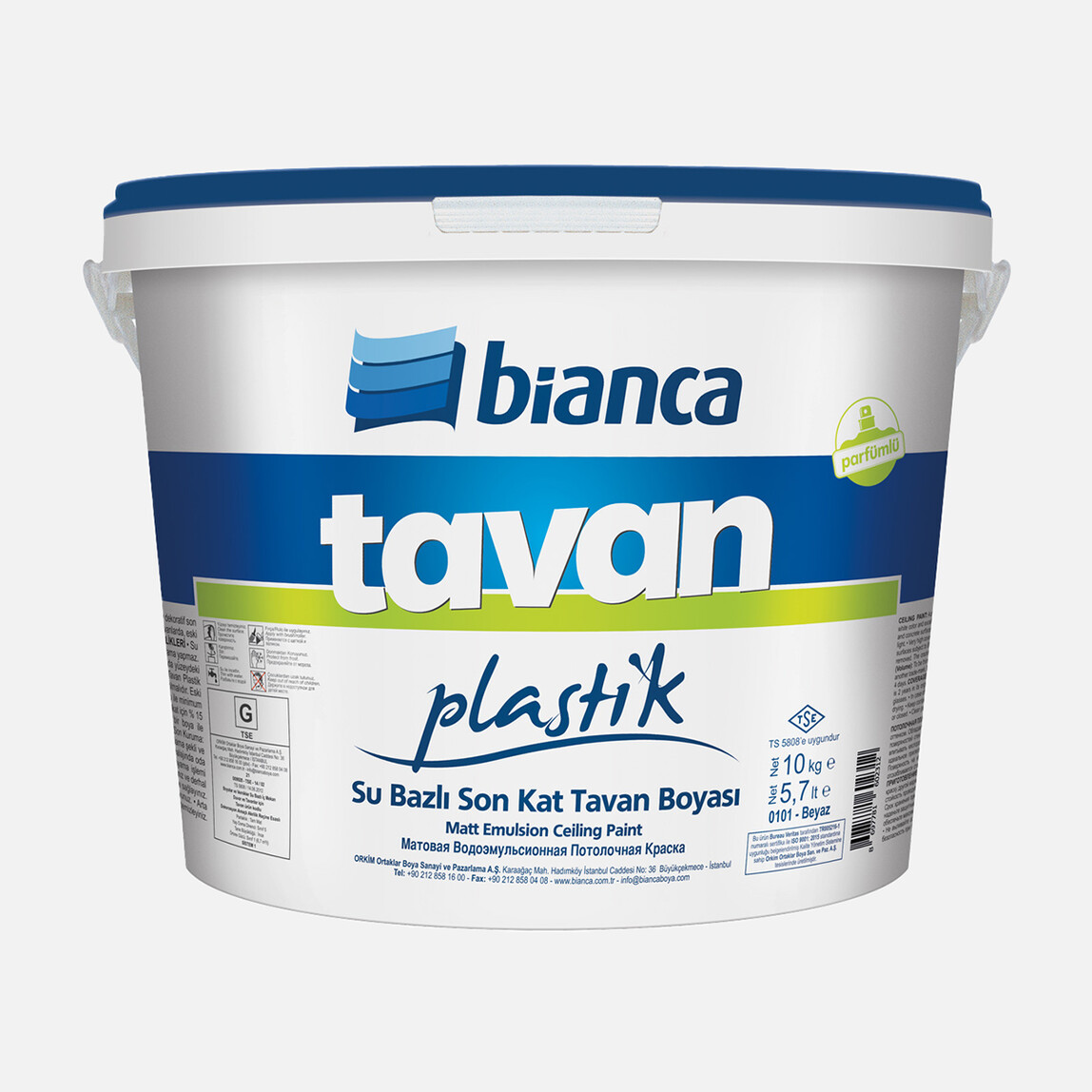    Bianca 10 KG Tavan Plastik Boya Beyaz  