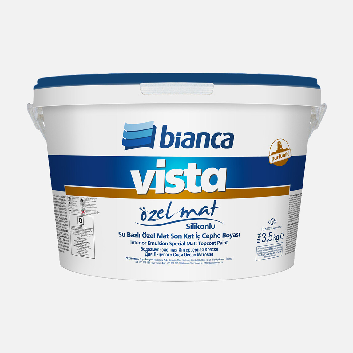    Bianca 3,5 KG Vista Silikonlu Özel Mat Boya Beyaz  