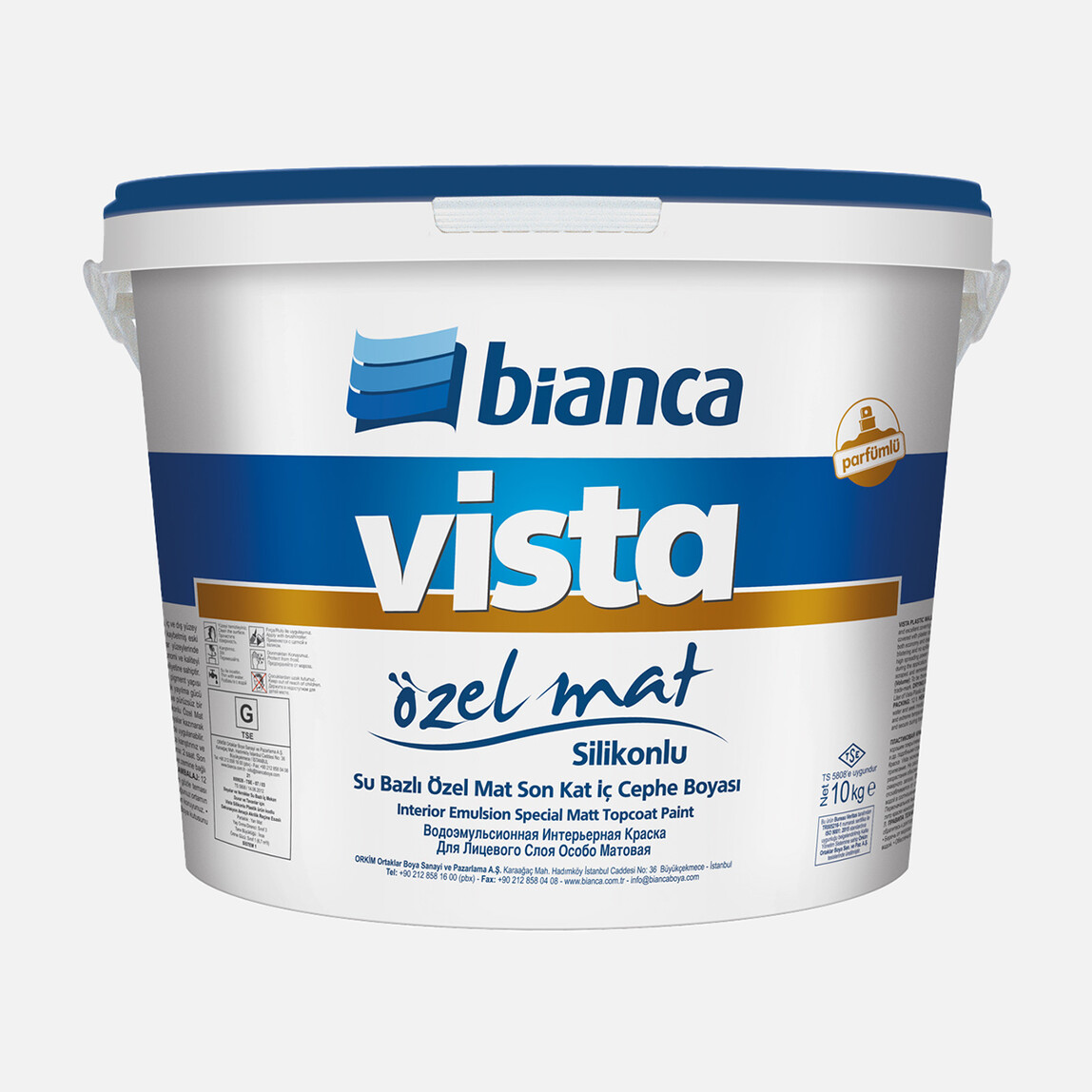    Bianca 10 KG Vista Silikonlu Özel Mat Boya Beyaz  