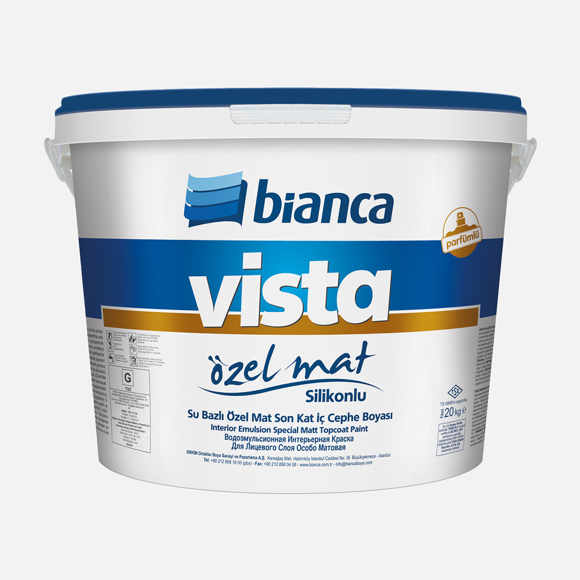    Bianca 20 KG Vista Silikonlu Özel Mat Boya Beyaz  