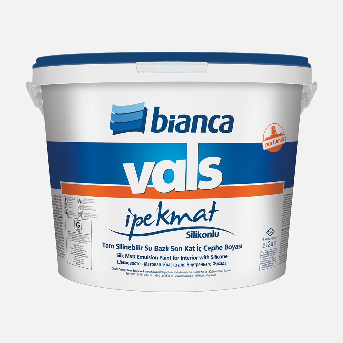    Bianca 12 L Vals İpek Mat Silikonlu Boya Beyaz  