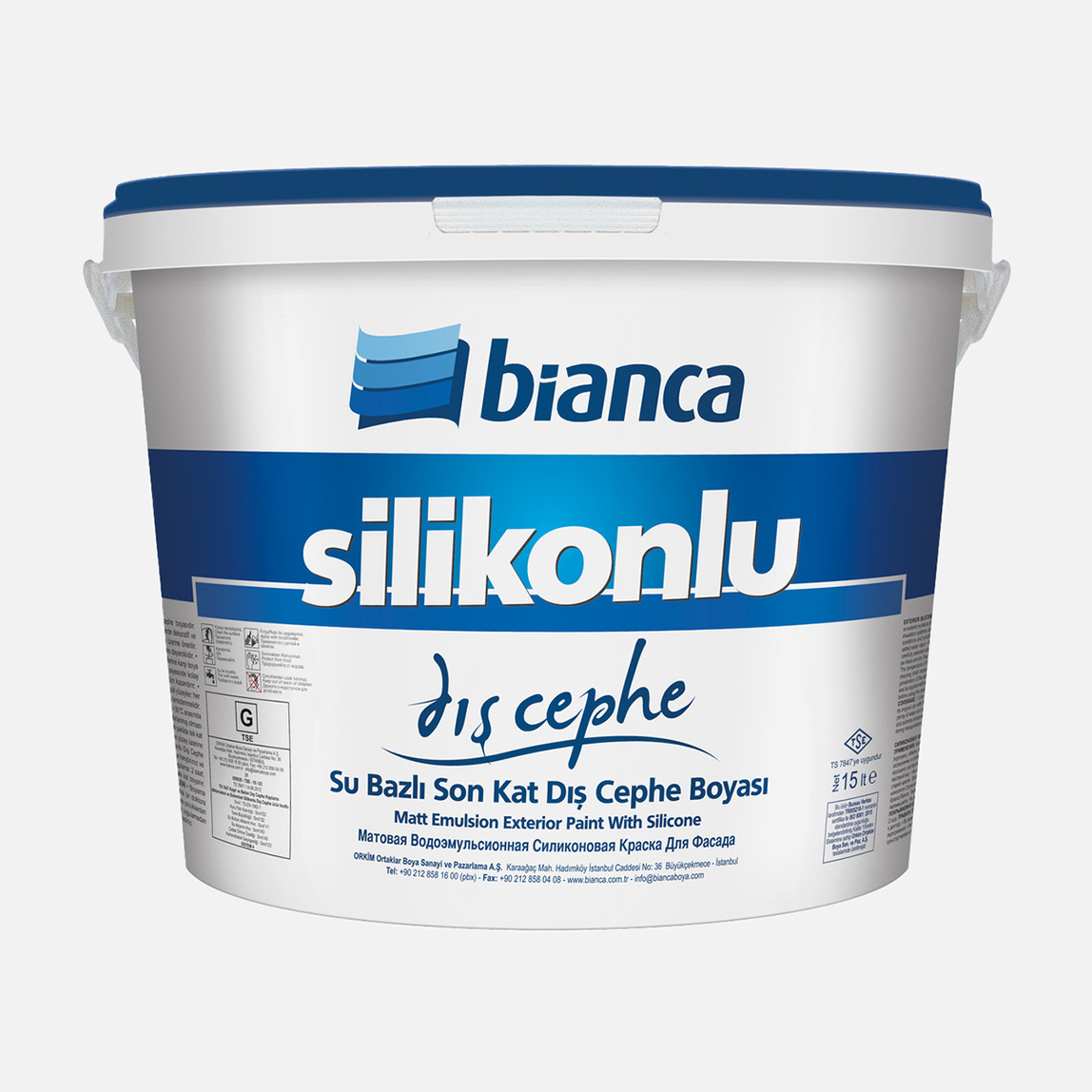    Bianca 15 L  Silikonlu Dış Cephe Boyası Beyaz 