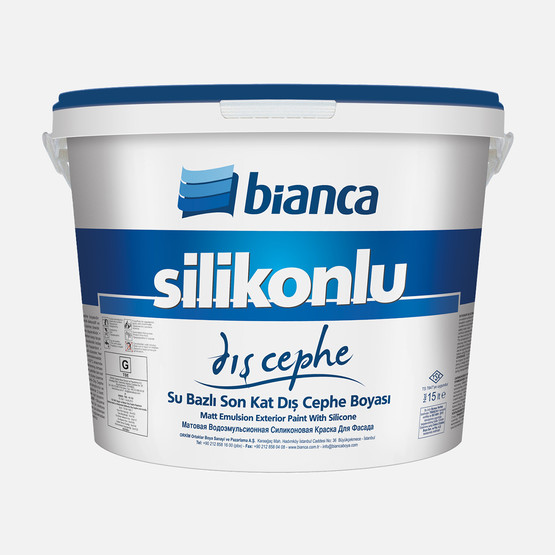 Bianca 15 L  Silikonlu Dış Cephe Boyası Beyaz