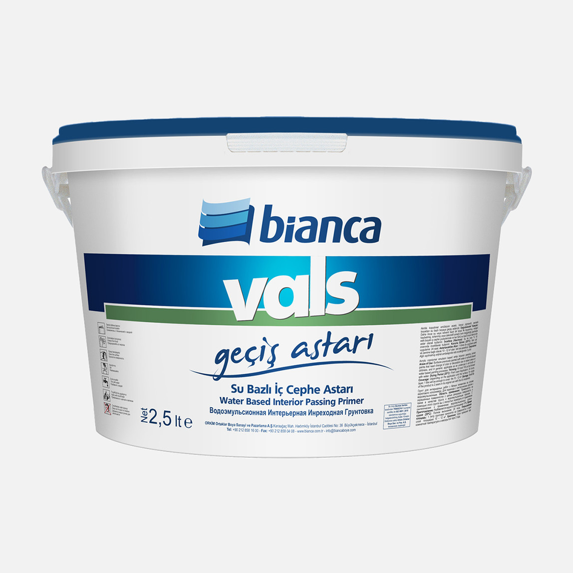    Bianca 2,5 L Vals Geçiş Astarı Beyaz   