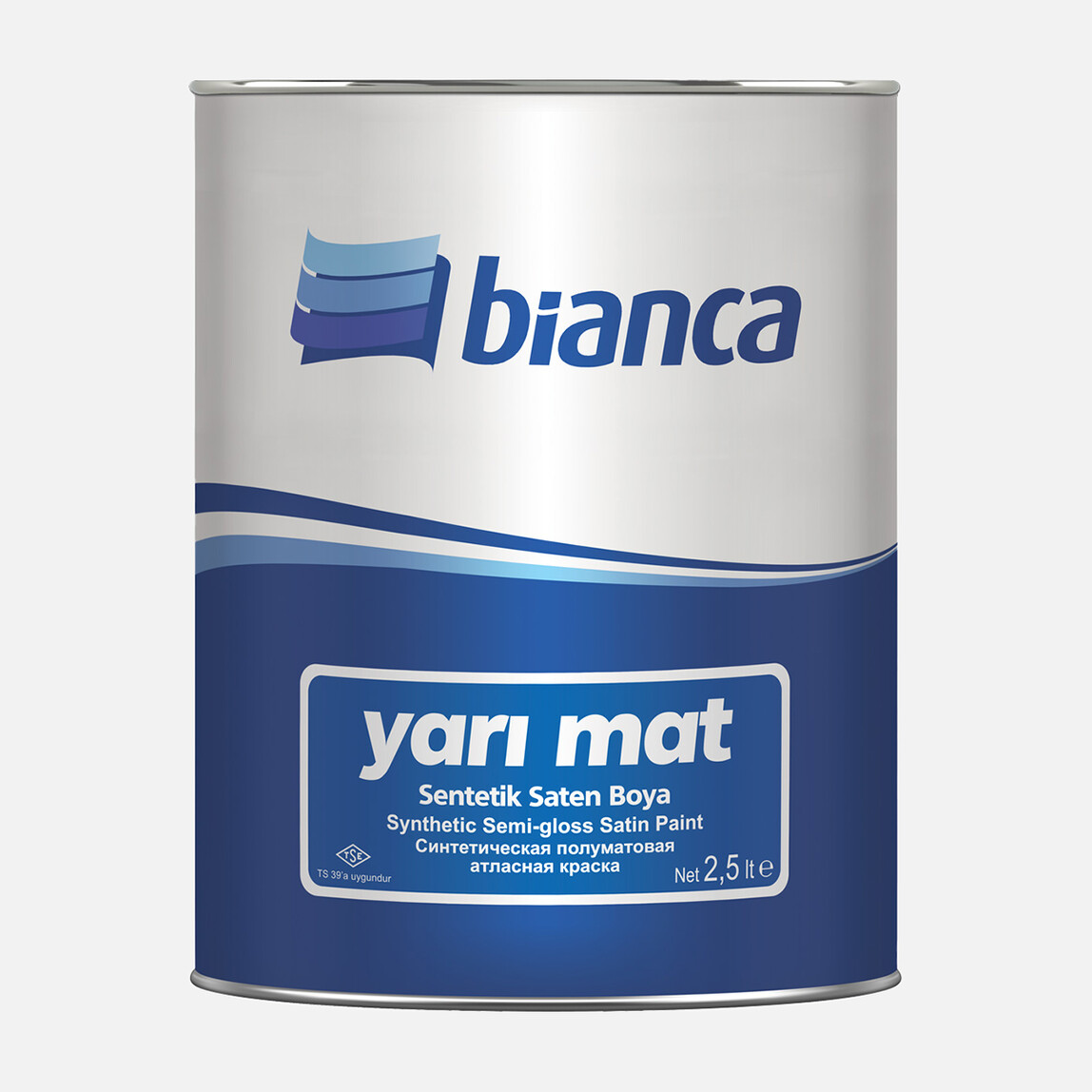    Bianca 2,5 L Yarı Mat Sentetik Boya Beyaz  
