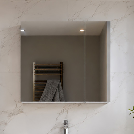 Bonitobagno Riano Aynalı 80 cm Banyo Dolabı Üst Modül Antrasit