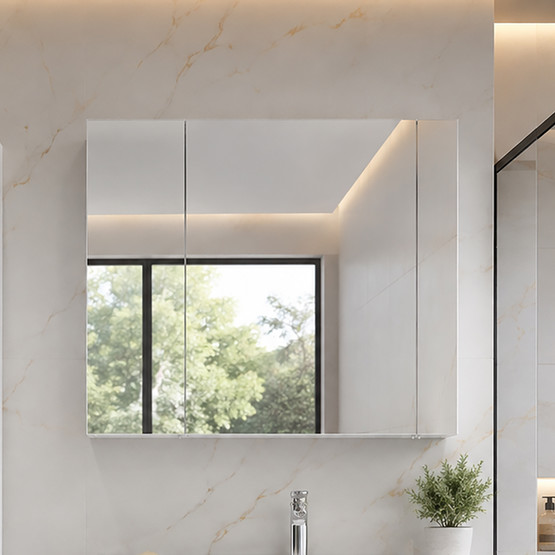 Bonitobagno Riano Aynalı 100 cm Banyo Dolabı Üst Modül Antrasit