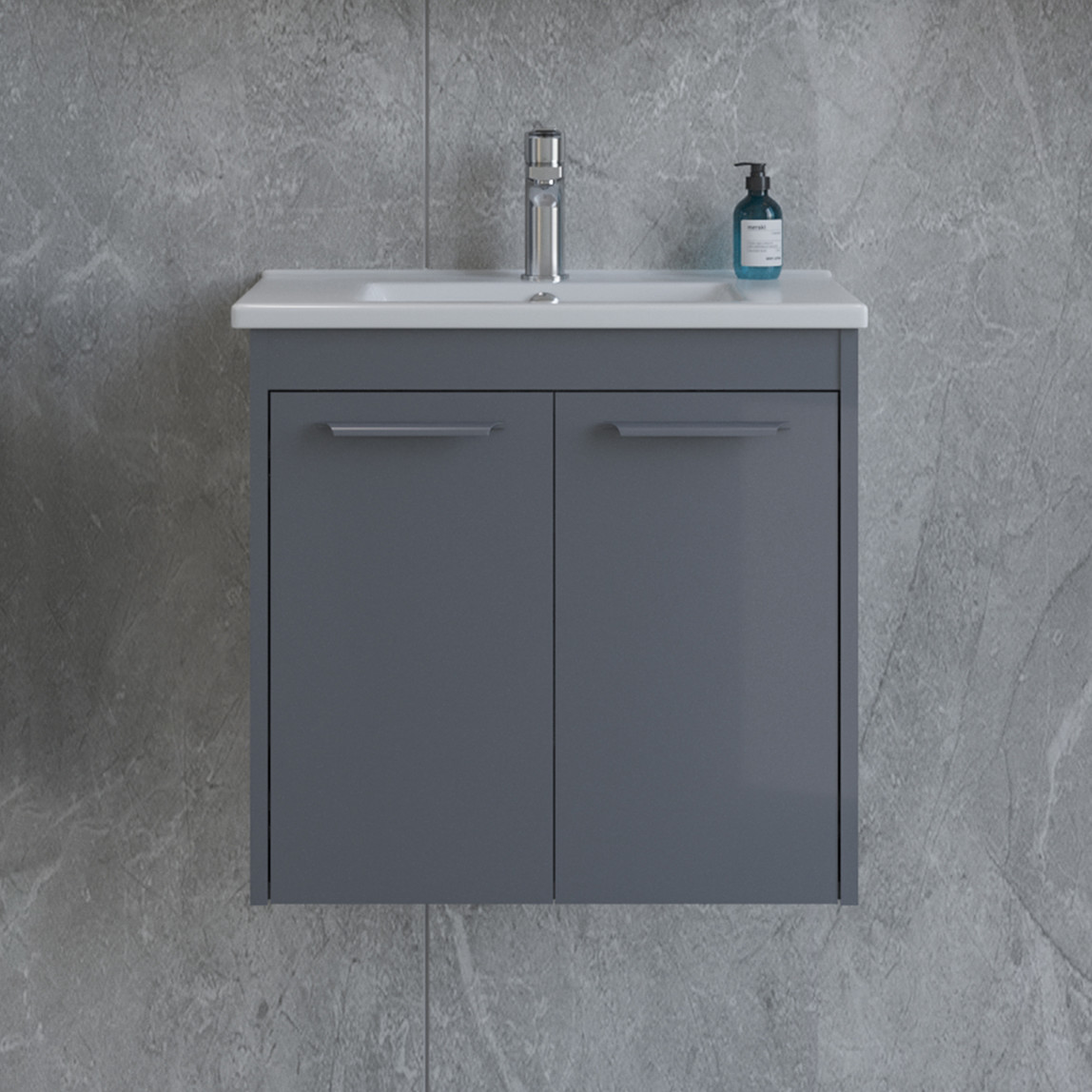    Bonitobagno Coste 65 cm Banyo Dolabı Alt Modül Antrasit 