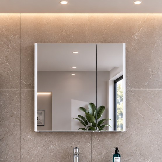 Bonitobagno Coste Aynalı 80 cm Banyo Dolabı Üst Modül Antrasit