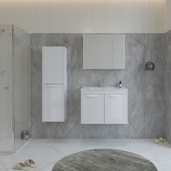 Bonitobagno Coste 85 cm Banyo Dolabı Alt Modül Beyaz