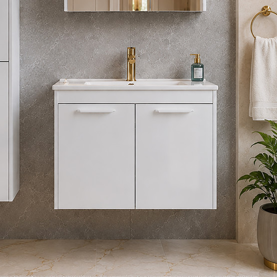 Bonitobagno Coste 85 cm Banyo Dolabı Alt Modül Beyaz