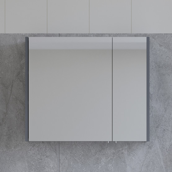 Bonitobagno Coste Aynalı 100 cm Banyo Dolabı Üst Modül Antrasit