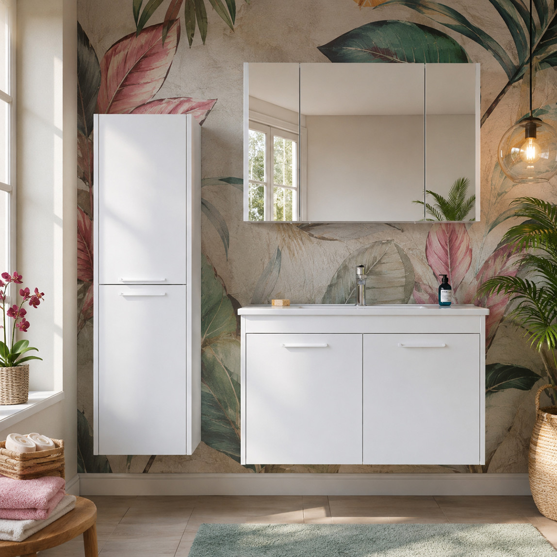    Bonitobagno Coste 100 cm Banyo Dolabı Alt Modül Beyaz 