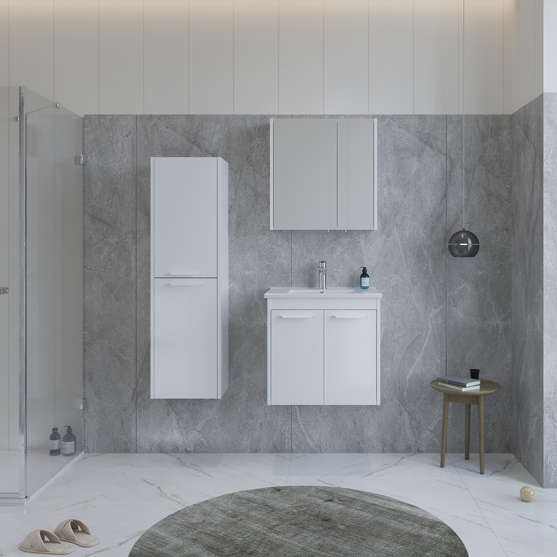    Bonitobagno Coste 40 cm Banyo Boy Dolabı Beyaz 