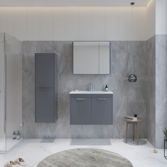 Bonitobagno Coste 40 cm Banyo Boy Dolabı Antrasit