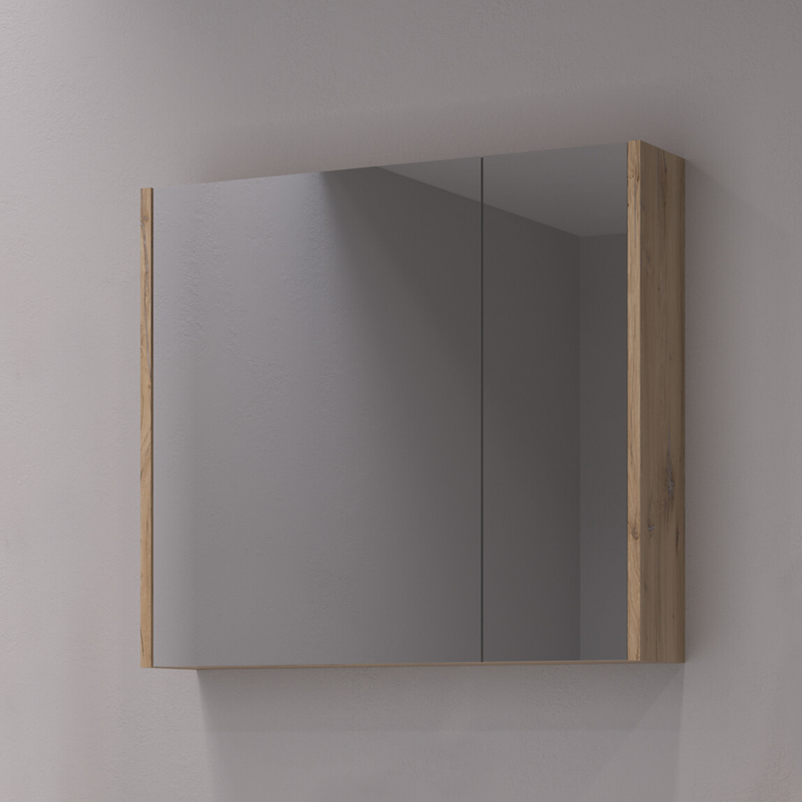    Bonitobagno Salvo Aynalı 80 cm Banyo Dolabı Üst Modül Beyaz 