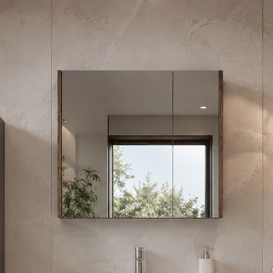 Bonitobagno Salvo Aynalı 80 cm Banyo Dolabı Üst Modül Antrasit