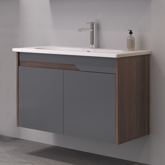 Bonitobagno Salvo 100 cm Banyo Dolabı Alt Modül Antrasit