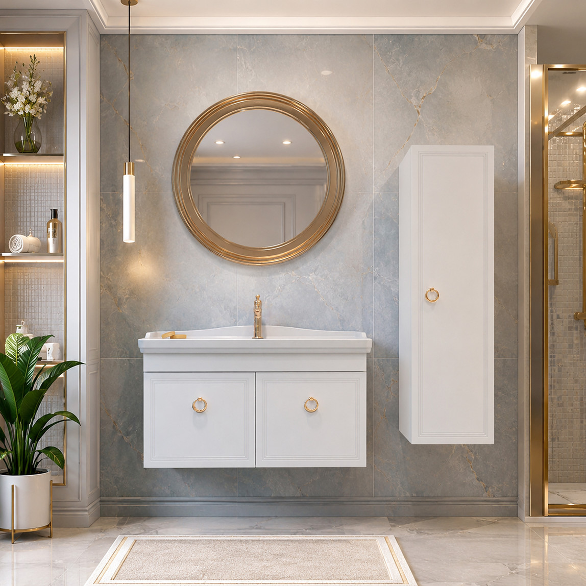   Bonitobagno Livorno 85 cm Banyo Dolabı Alt Modül Beyaz 
