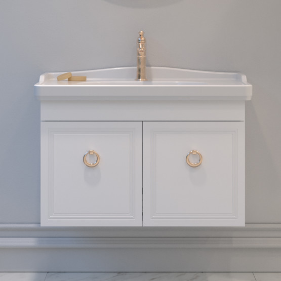 Bonitobagno Livorno 85 cm Banyo Dolabı Alt Modül Beyaz