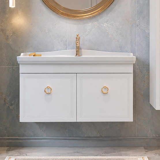 Bonitobagno Livorno 85 cm Banyo Dolabı Alt Modül Beyaz