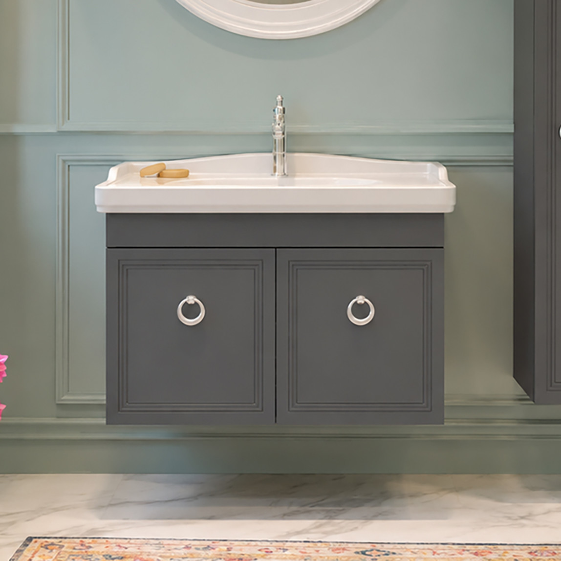    Bonitobagno Livorno 85 cm Banyo Dolabı Alt Modül Antrasit 