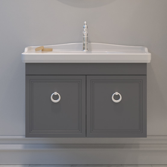 Bonitobagno Livorno 85 cm Banyo Dolabı Alt Modül Antrasit