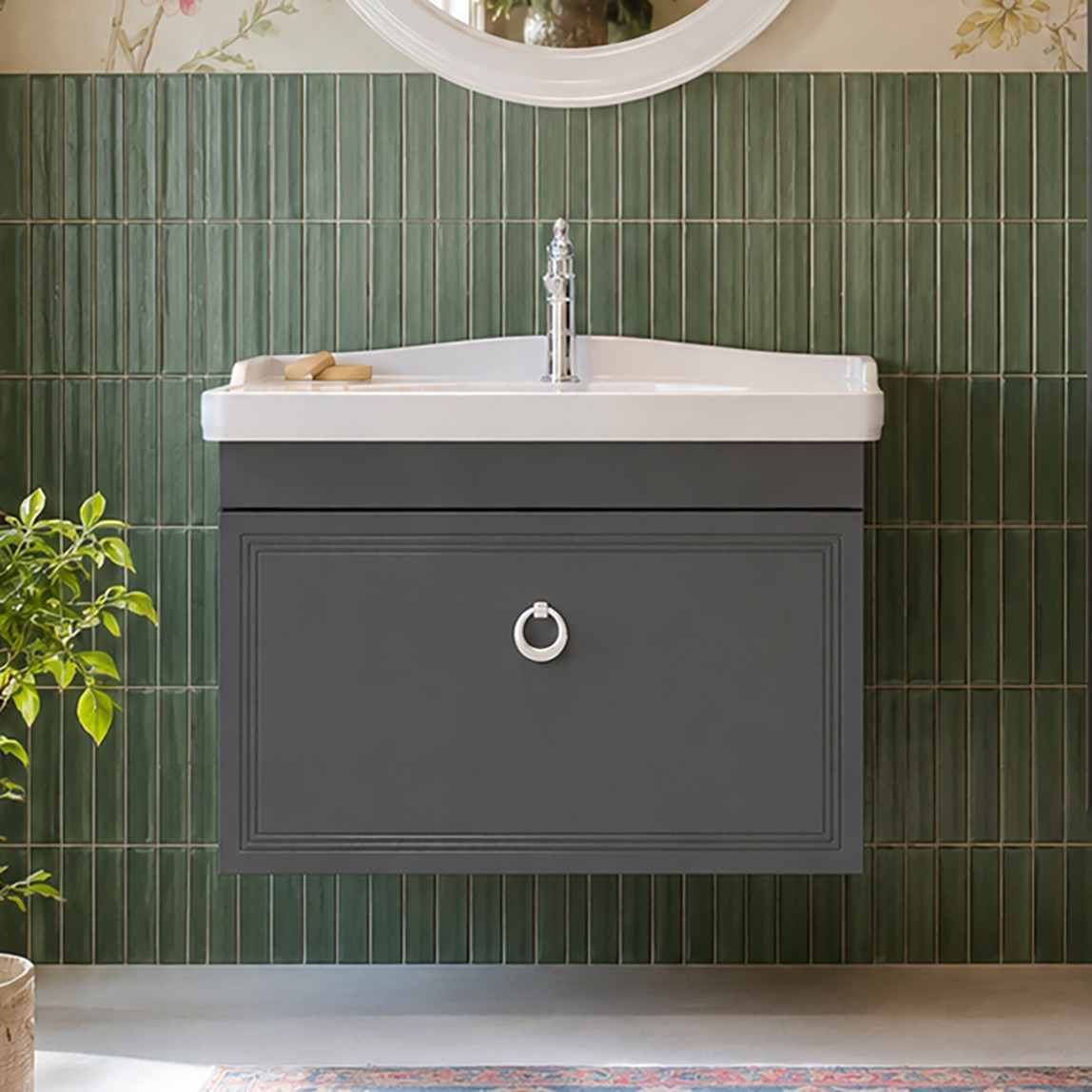    Bonitobagno Livorno 85 cm Banyo Dolabı Alt Modül Antrasit 