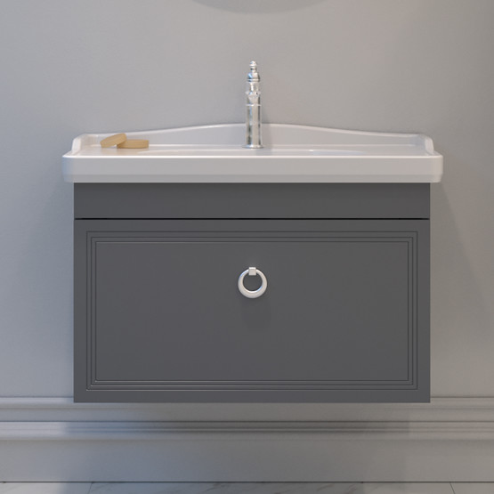 Bonitobagno Livorno 85 cm Banyo Dolabı Alt Modül Antrasit