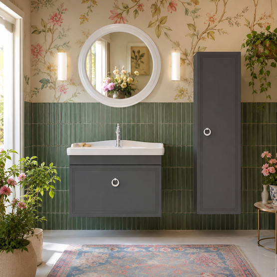 Bonitobagno Livorno 85 cm Banyo Dolabı Alt Modül Antrasit