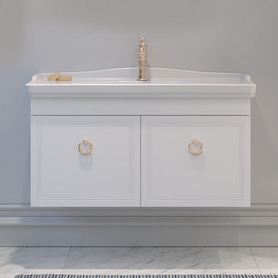 Bonitobagno Livorno 105 cm Banyo Dolabı Alt Modül Beyaz