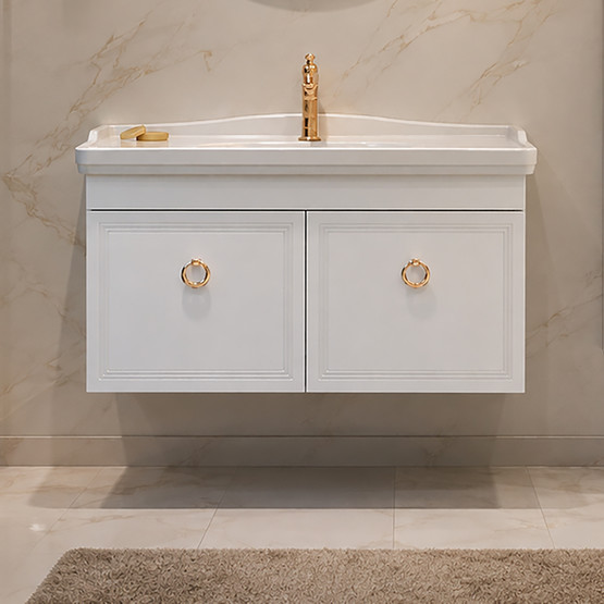 Bonitobagno Livorno 105 cm Banyo Dolabı Alt Modül Beyaz