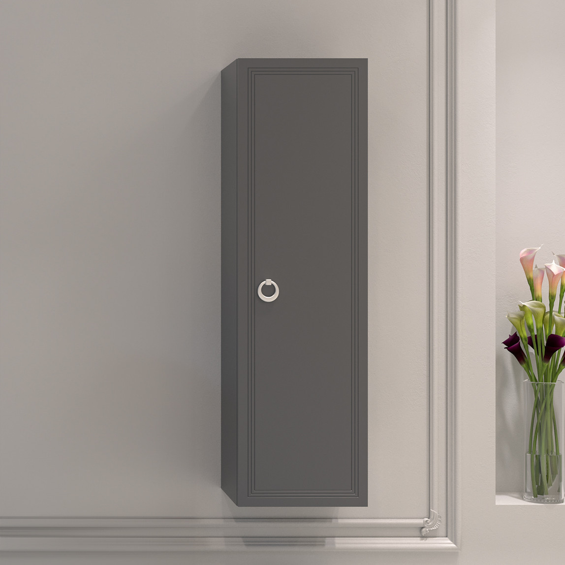    Bonitobagno Livorno 40 cm Banyo Boy Dolabı Antrasit 