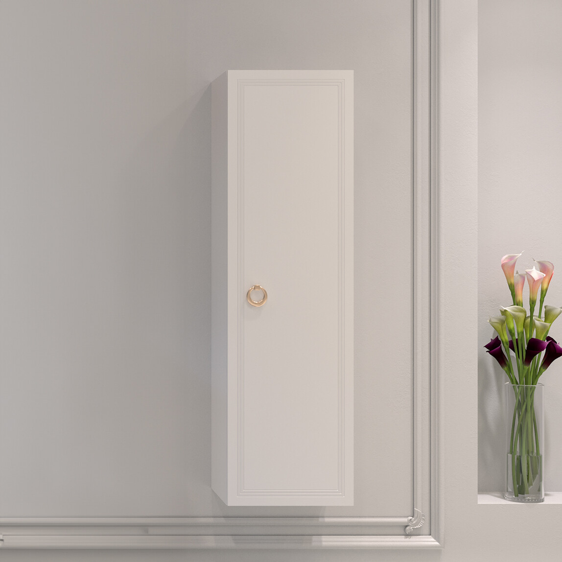    Bonitobagno Livorno 40 cm Banyo Boy Dolabı Beyaz 