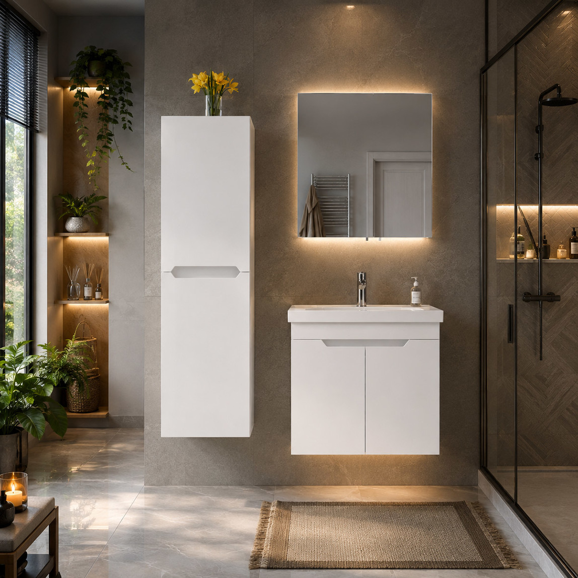    Bonitobagno Rita 65 cm Banyo Dolabı Alt Modül Beyaz 