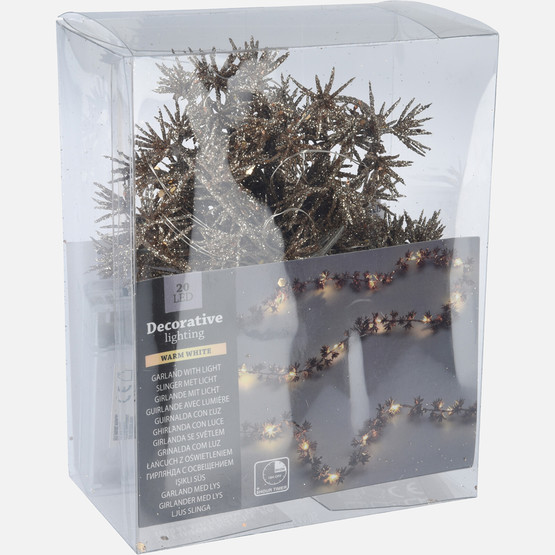 Dekoratif Ledli 180cm Altın Işıklı Girland