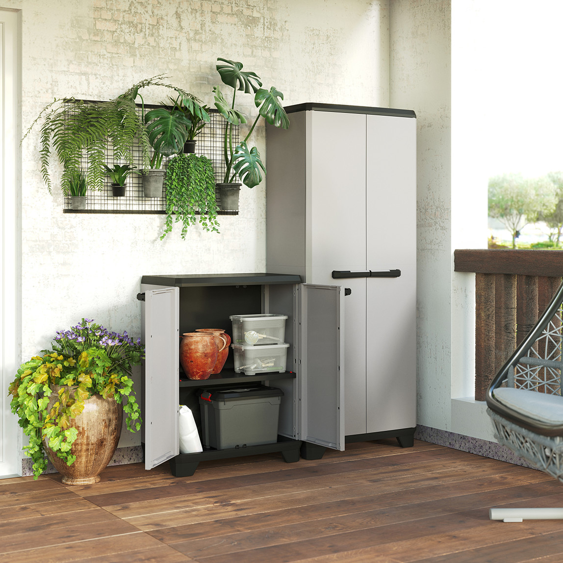    Keter Planet 3 Raflı Plastik Dolap Gri 