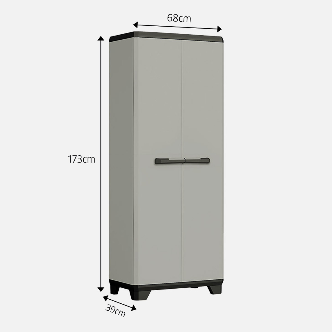    Keter Planet 3 Raflı Plastik Dolap Gri 