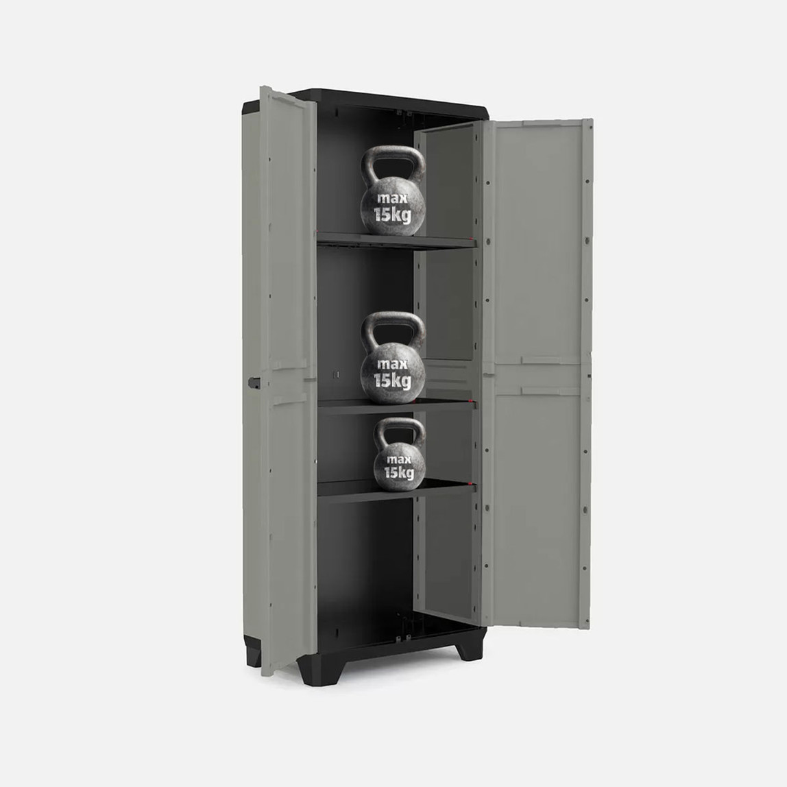    Keter Planet 3 Raflı Plastik Dolap Gri 