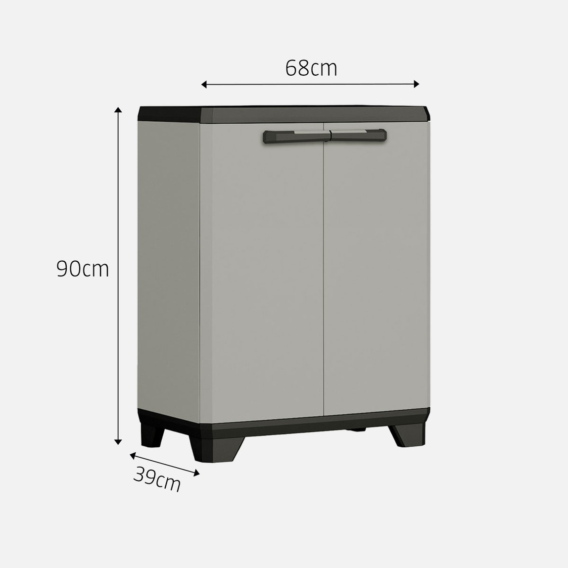    Keter Planet Tek Raflı Plastik Dolap Gri 