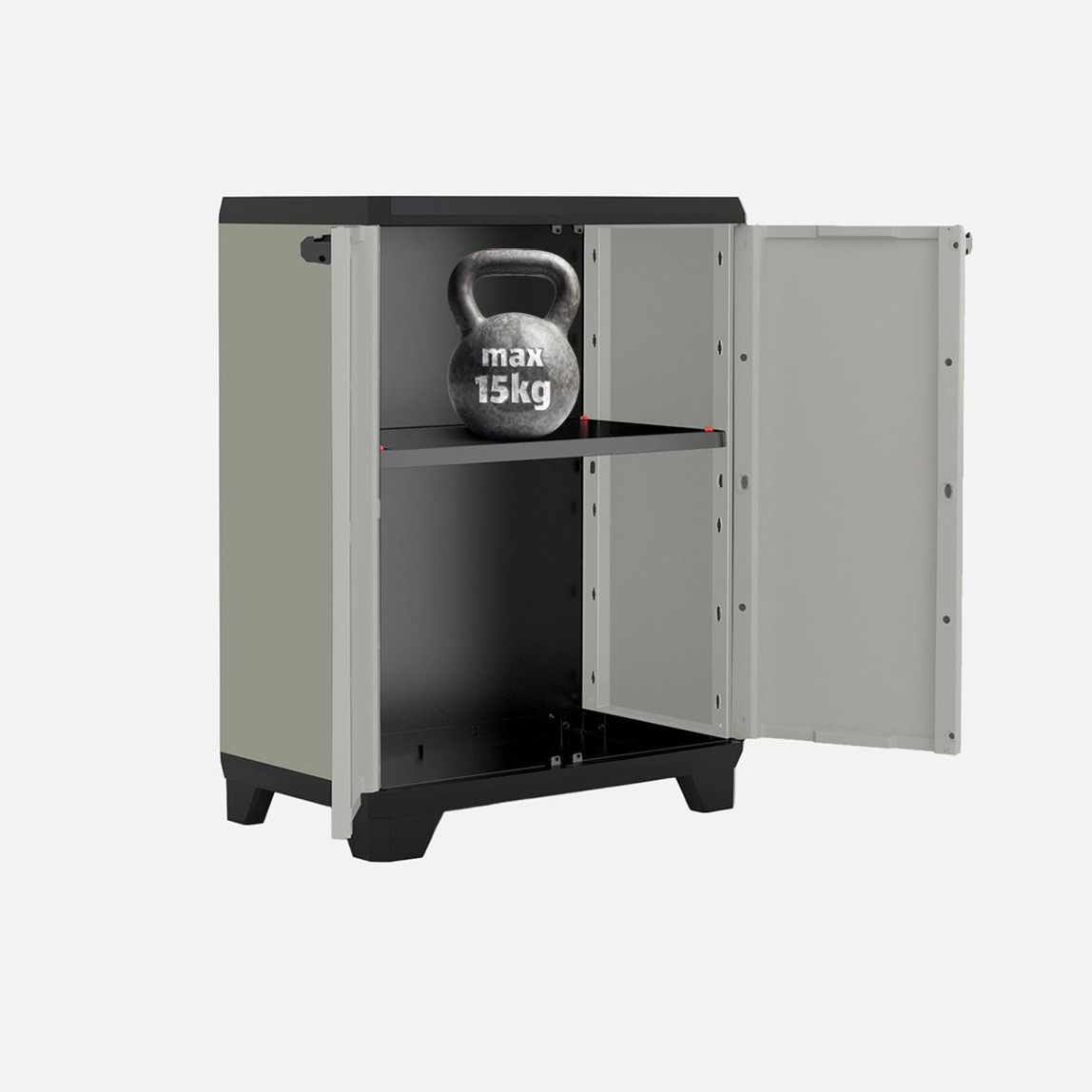    Keter Planet Tek Raflı Plastik Dolap Gri 