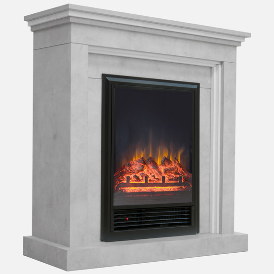 Dlc 1600W Retro Desenli Dekoratif Şömine Gri