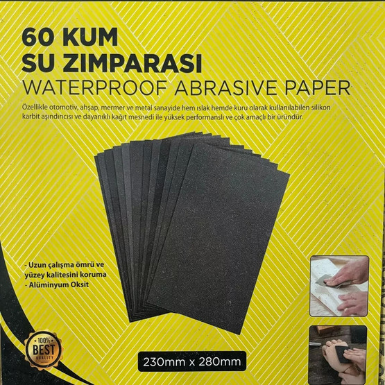 Dizayn Su Zımparası 60 Kum