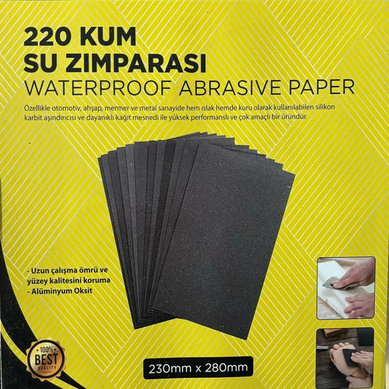 Dizayn Su Zımparası 220 Kum  