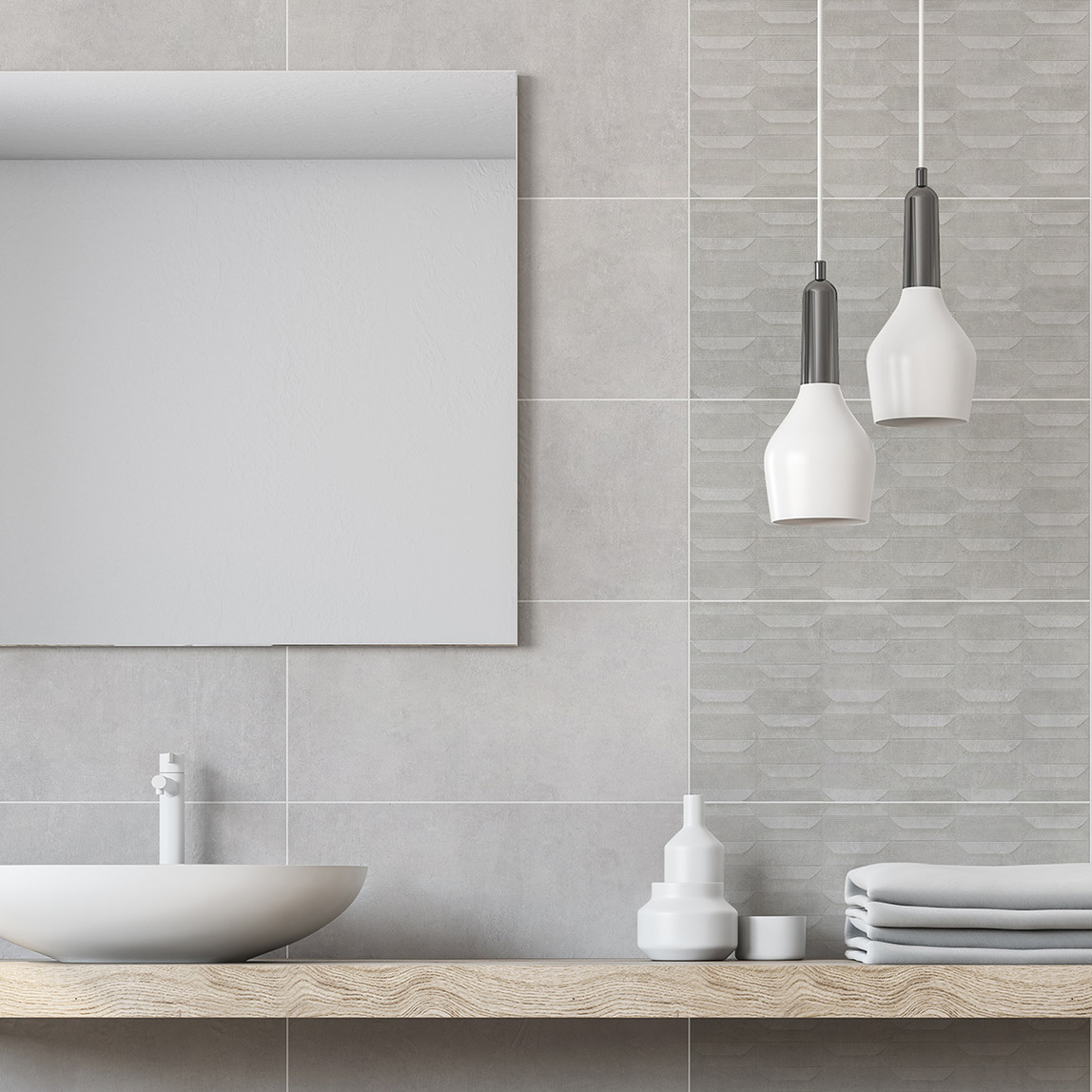    Ege Seramik Bilbao Supreme Dekor Karo Gri 30 x 60 cm 1,26 m2 