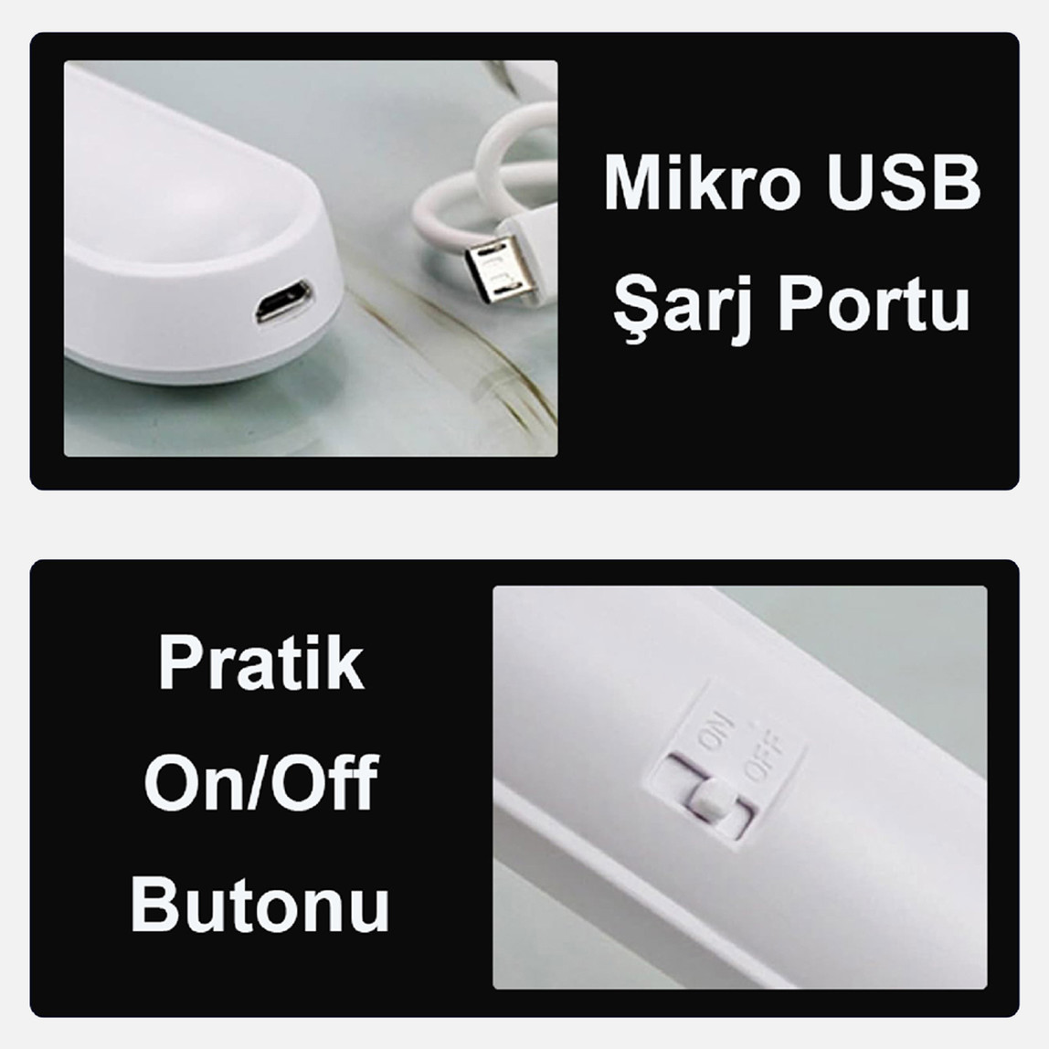    GreenTech Şarjlı Led Lamba 3 Renk 