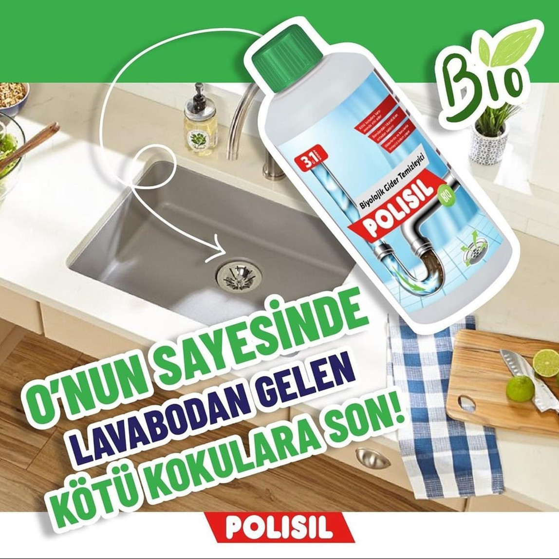    Polisil Biyolojik Gider Temizleyici 500 ml  