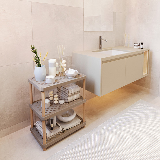 Fixwood Ahşap 3 Katlı Raf Fix-2001-3 